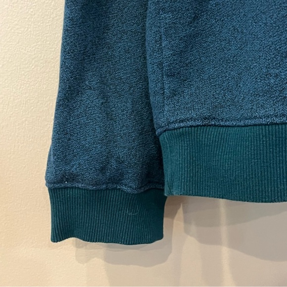 Roots "Outdoors Canada" Womens Blue Green Hoodie Sz M Super Soft interior! - Picture 5 of 9